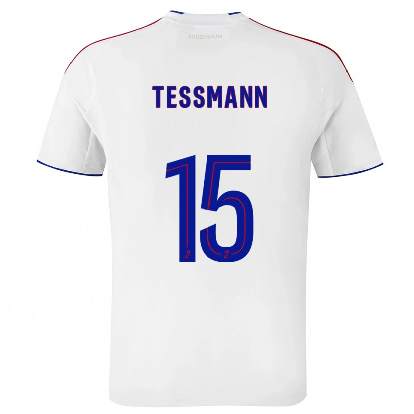 Danxen Hombre Camiseta Tanner Tessmann #15 Blanco Rojo 1ª Equipación 2025/26 La Camisa