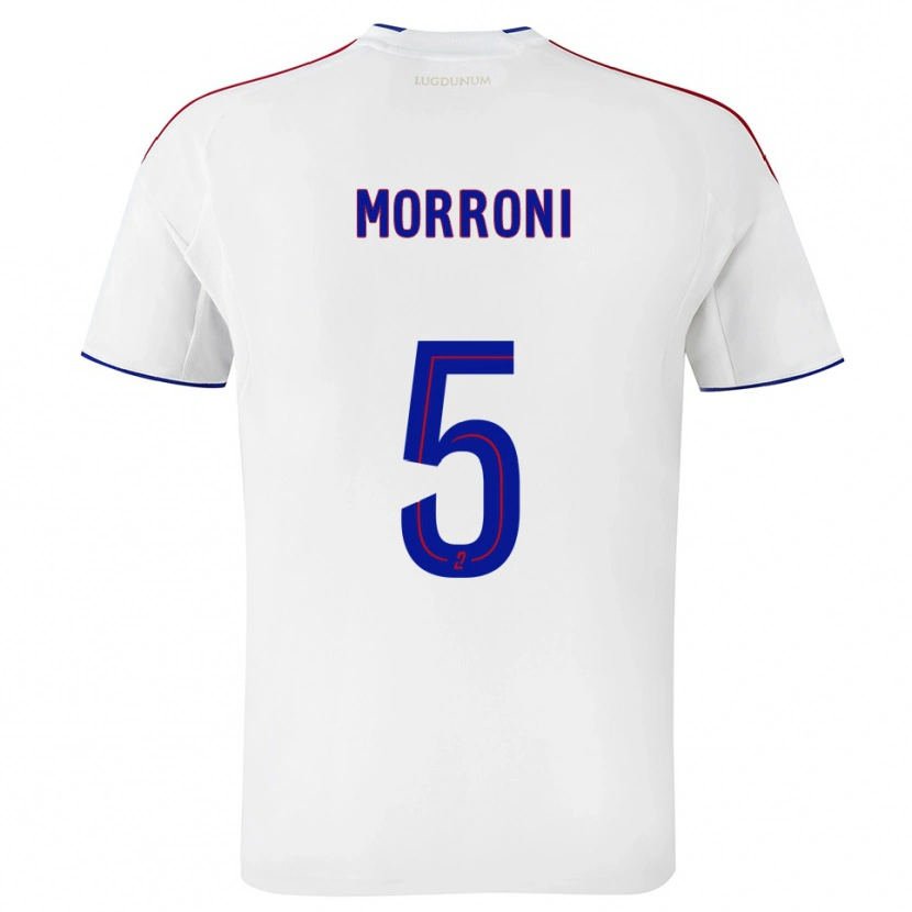 Danxen Hombre Camiseta Perle Morroni #5 Blanco Rojo 1ª Equipación 2025/26 La Camisa