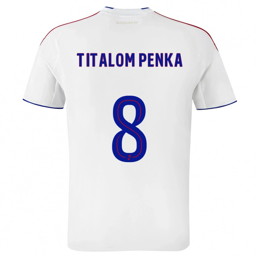 Danxen Hombre Camiseta Edwin Titalom Penka #8 Blanco Rojo 1ª Equipación 2025/26 La Camisa