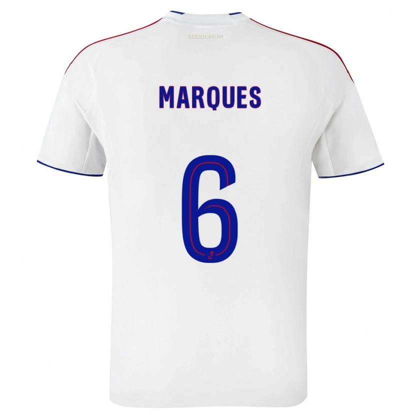 Danxen Hombre Camiseta Joss Marques #6 Blanco Rojo 1ª Equipación 2025/26 La Camisa