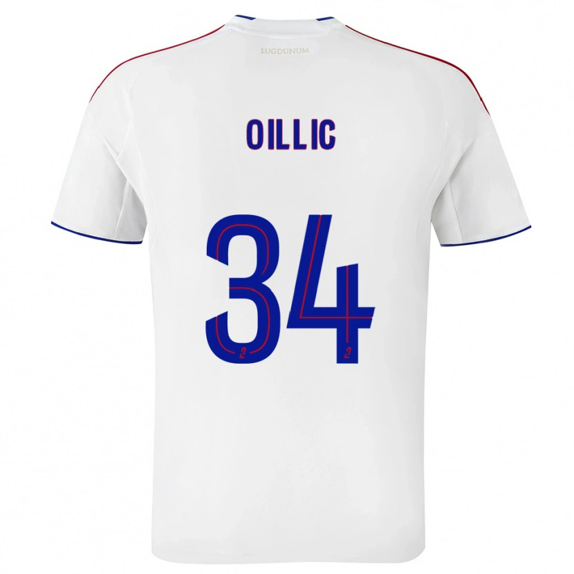 Danxen Hombre Camiseta Laureen Oillic #34 Blanco Rojo 1ª Equipación 2025/26 La Camisa
