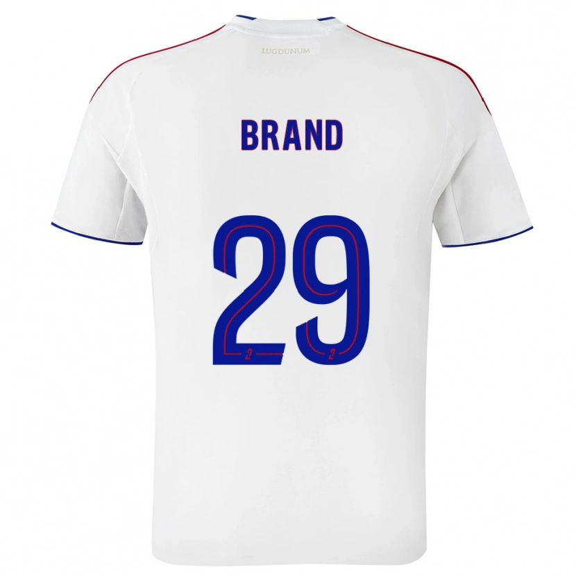 Danxen Hombre Camiseta Jule Brand #29 Blanco Rojo 1ª Equipación 2025/26 La Camisa