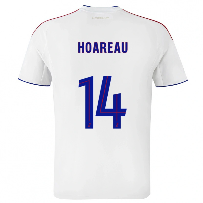 Danxen Hombre Camiseta Mathieu Hoareau #14 Blanco Rojo 1ª Equipación 2025/26 La Camisa