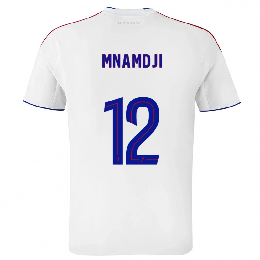 Danxen Hombre Camiseta Kassim Mnamdji #12 Blanco Rojo 1ª Equipación 2025/26 La Camisa