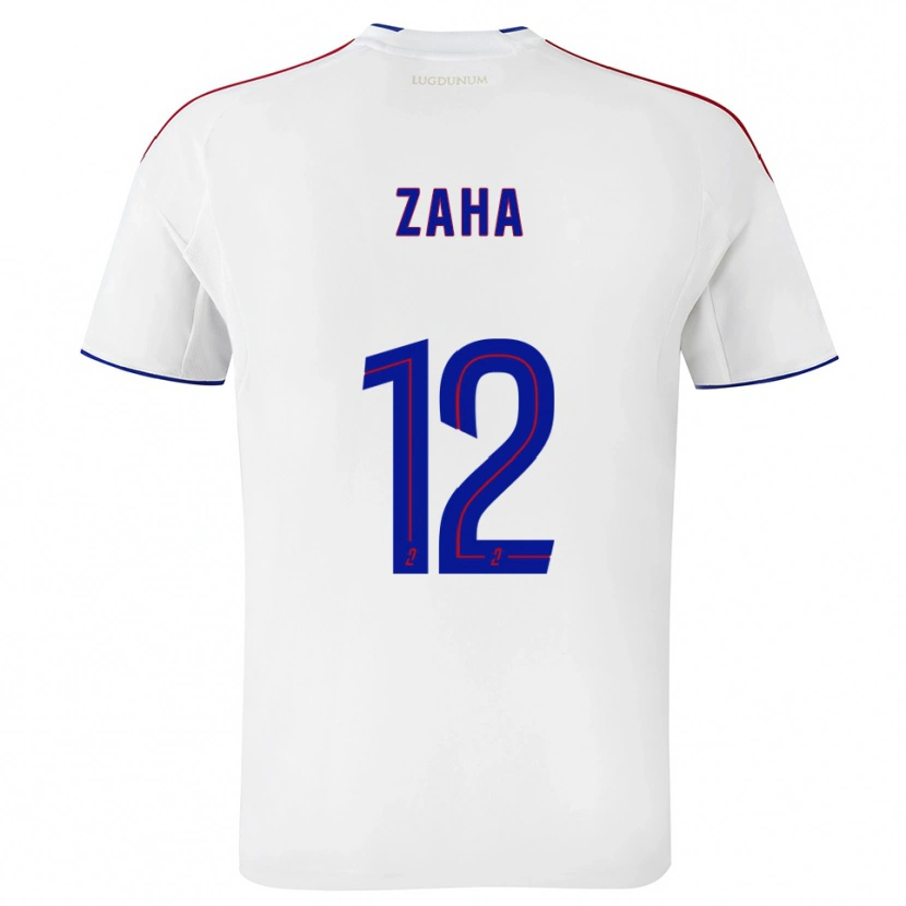 Danxen Hombre Camiseta Wilfried Zaha #12 Blanco Rojo 1ª Equipación 2025/26 La Camisa