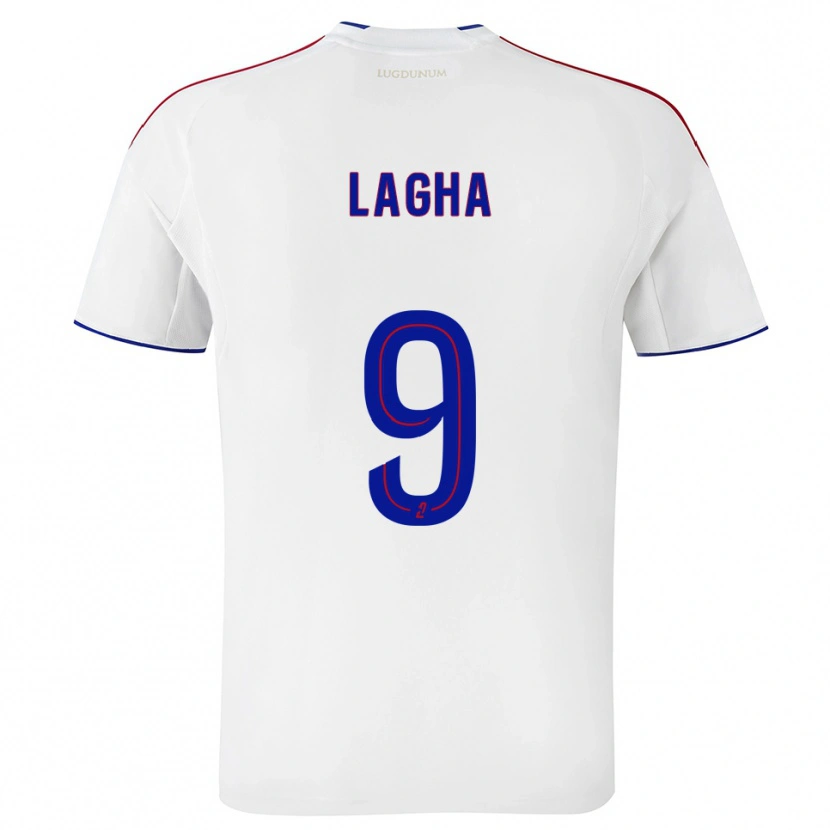 Danxen Hombre Camiseta Yannis Lagha #9 Blanco Rojo 1ª Equipación 2025/26 La Camisa