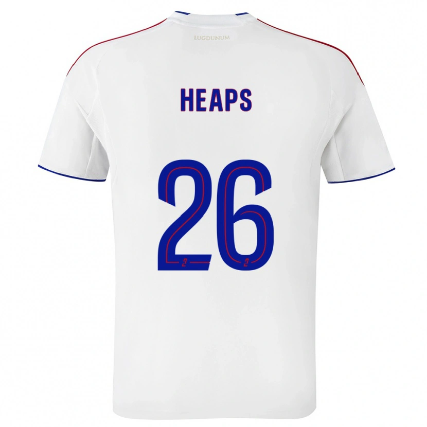 Danxen Hombre Camiseta Lindsey Heaps #26 Blanco Rojo 1ª Equipación 2025/26 La Camisa