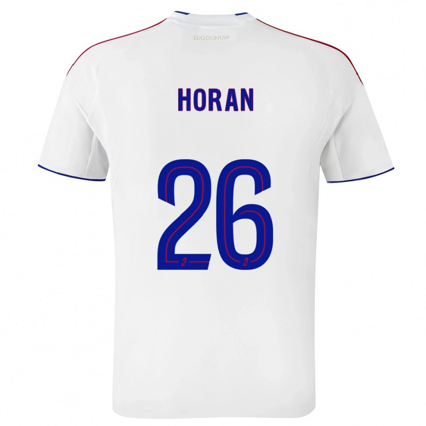 Danxen Hombre Camiseta Lindsey Horan #26 Blanco Rojo 1ª Equipación 2025/26 La Camisa