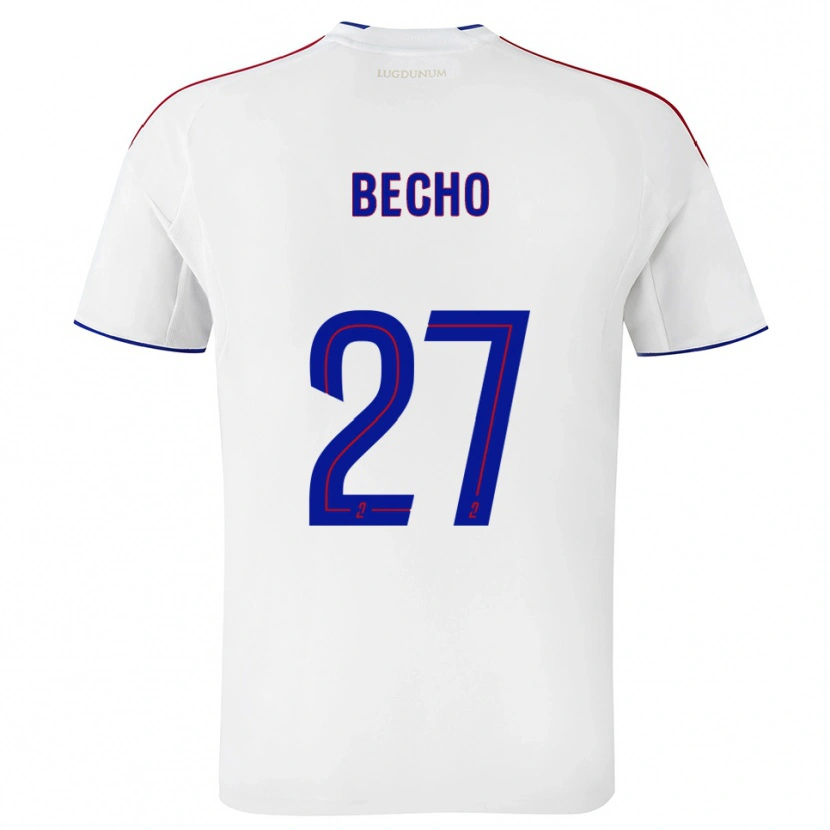 Danxen Hombre Camiseta Vicki Becho #27 Blanco Rojo 1ª Equipación 2025/26 La Camisa
