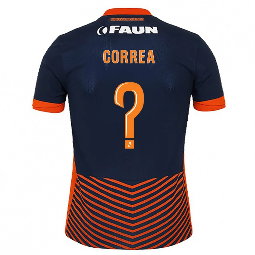 Danxen Hombre Camiseta Dapyna Correa #0 Azul Medianoche Naranja 1ª Equipación 2025/26 La Camisa
