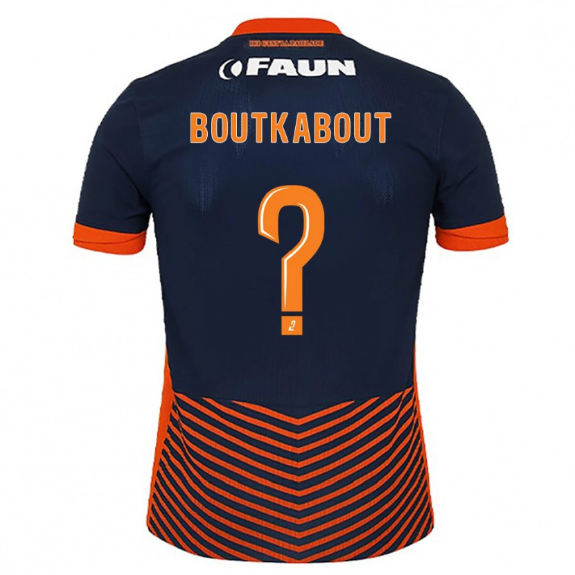 Danxen Hombre Camiseta Amir Boutkabout #0 Azul Medianoche Naranja 1ª Equipación 2025/26 La Camisa