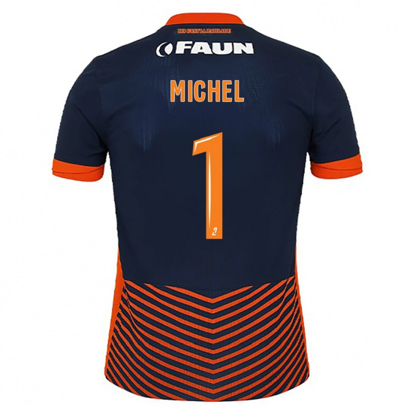 Danxen Hombre Camiseta Mathieu Michel #1 Azul Medianoche Naranja 1ª Equipación 2025/26 La Camisa