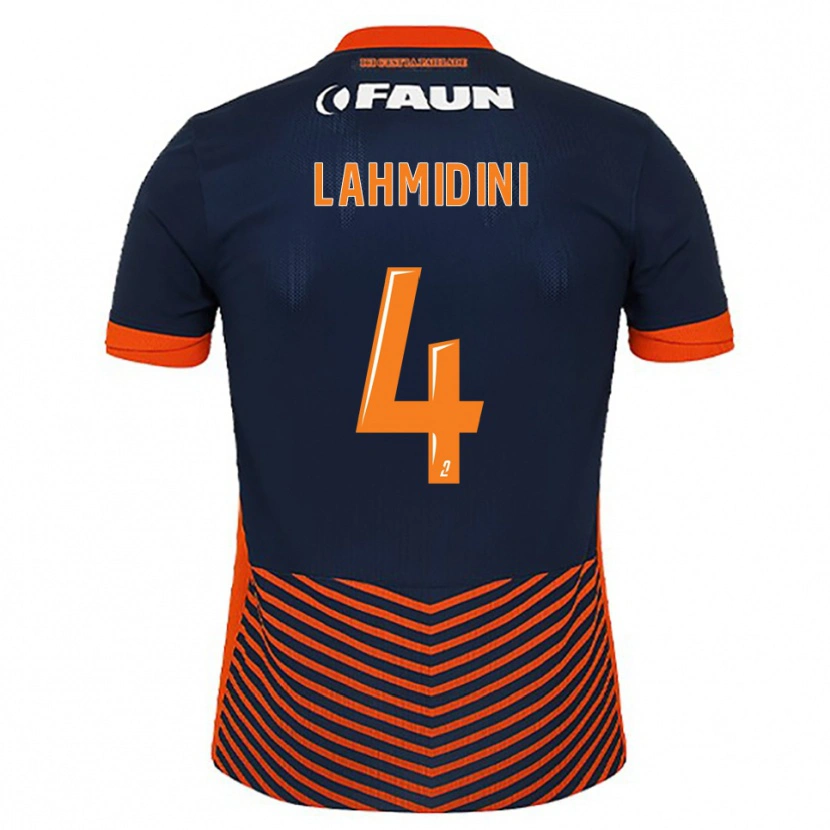 Danxen Hombre Camiseta Marouan Lahmidini #4 Azul Medianoche Naranja 1ª Equipación 2025/26 La Camisa
