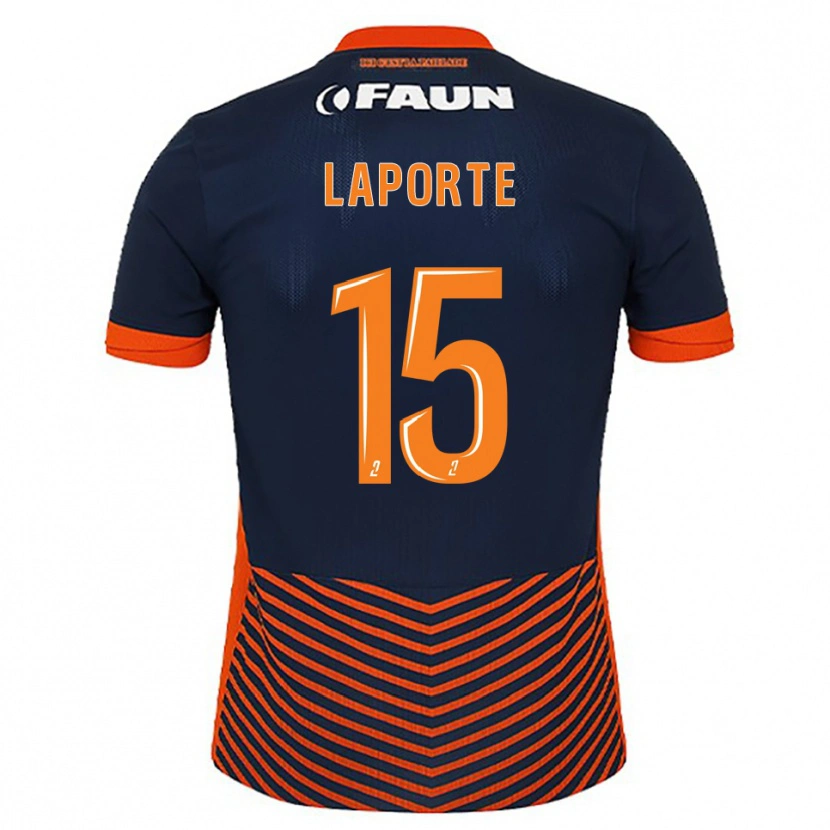Danxen Hombre Camiseta Julien Laporte #15 Azul Medianoche Naranja 1ª Equipación 2025/26 La Camisa