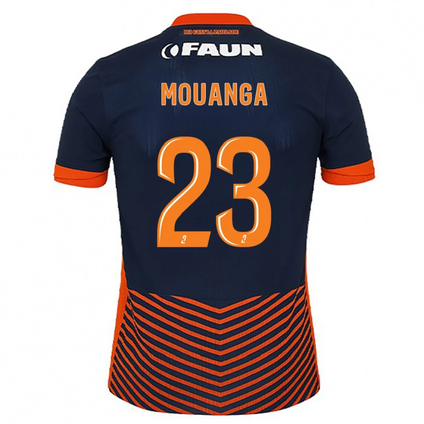 Danxen Hombre Camiseta Yaël Mouanga #23 Azul Medianoche Naranja 1ª Equipación 2025/26 La Camisa