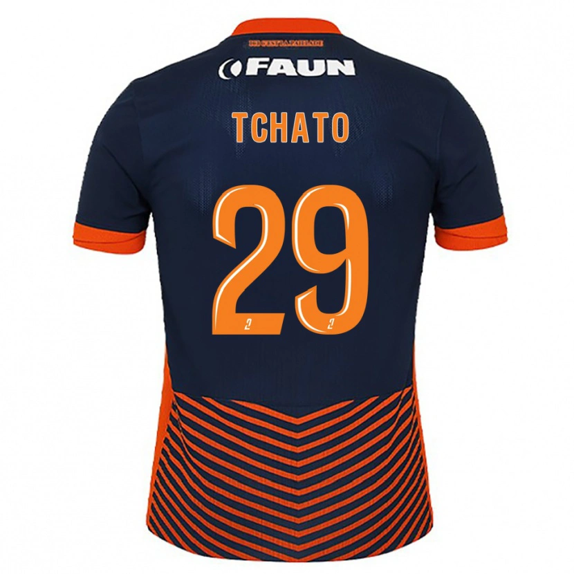 Danxen Hombre Camiseta Enzo Tchato #29 Azul Medianoche Naranja 1ª Equipación 2025/26 La Camisa