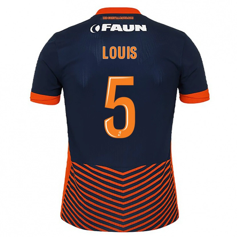 Danxen Hombre Camiseta Kethna Louis #5 Azul Medianoche Naranja 1ª Equipación 2025/26 La Camisa