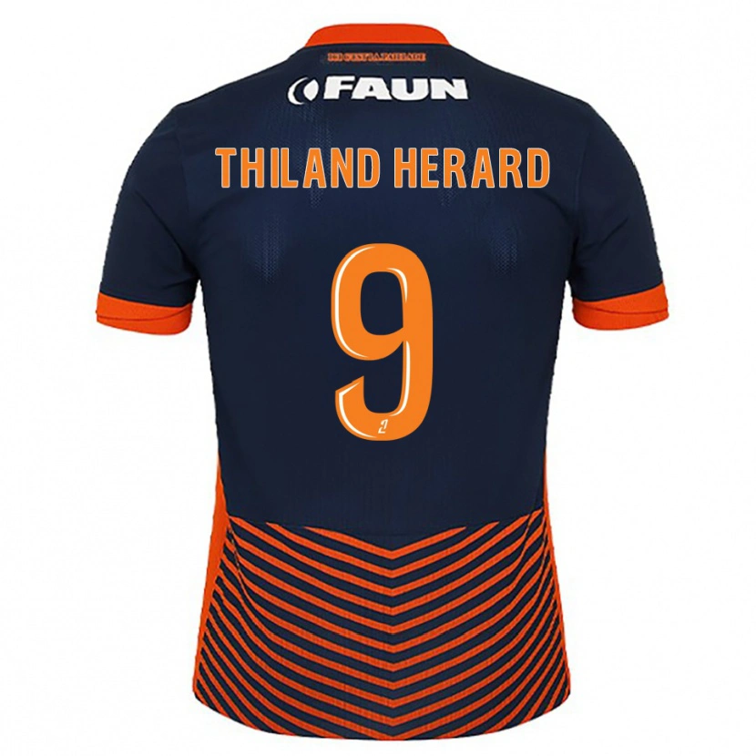 Danxen Hombre Camiseta Robin Thiland-Herard #9 Azul Medianoche Naranja 1ª Equipación 2025/26 La Camisa