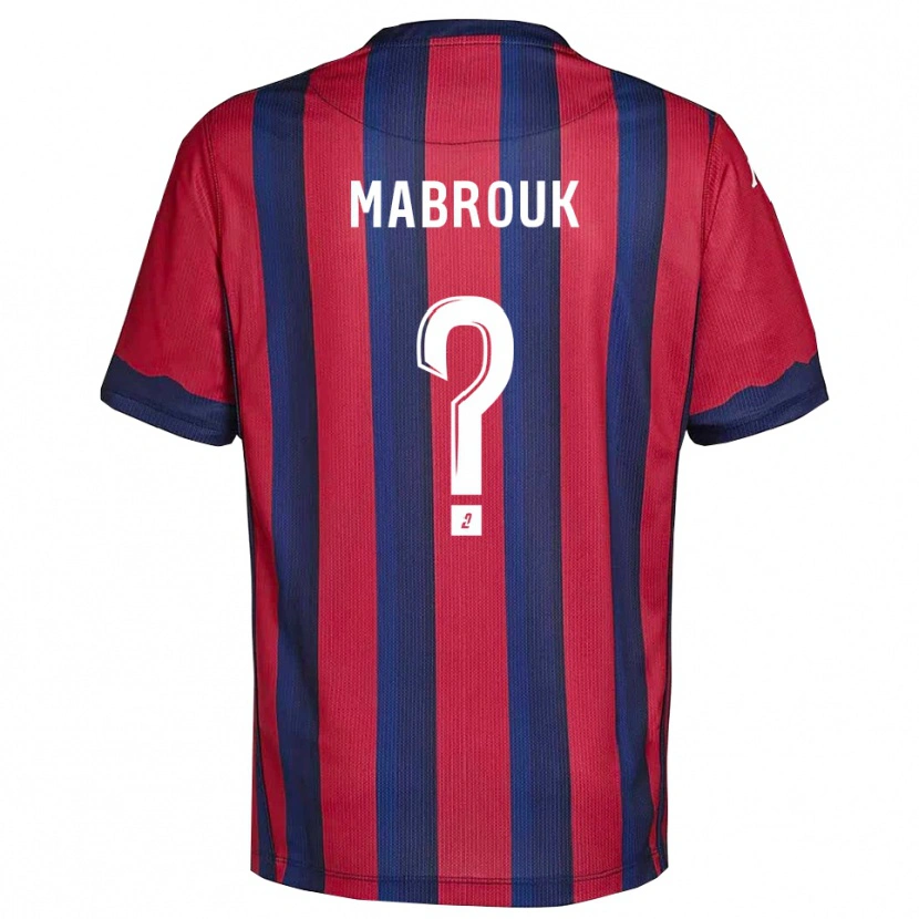 Danxen Hombre Camiseta Adam Mabrouk #0 Borgoña Azul Marino 1ª Equipación 2025/26 La Camisa
