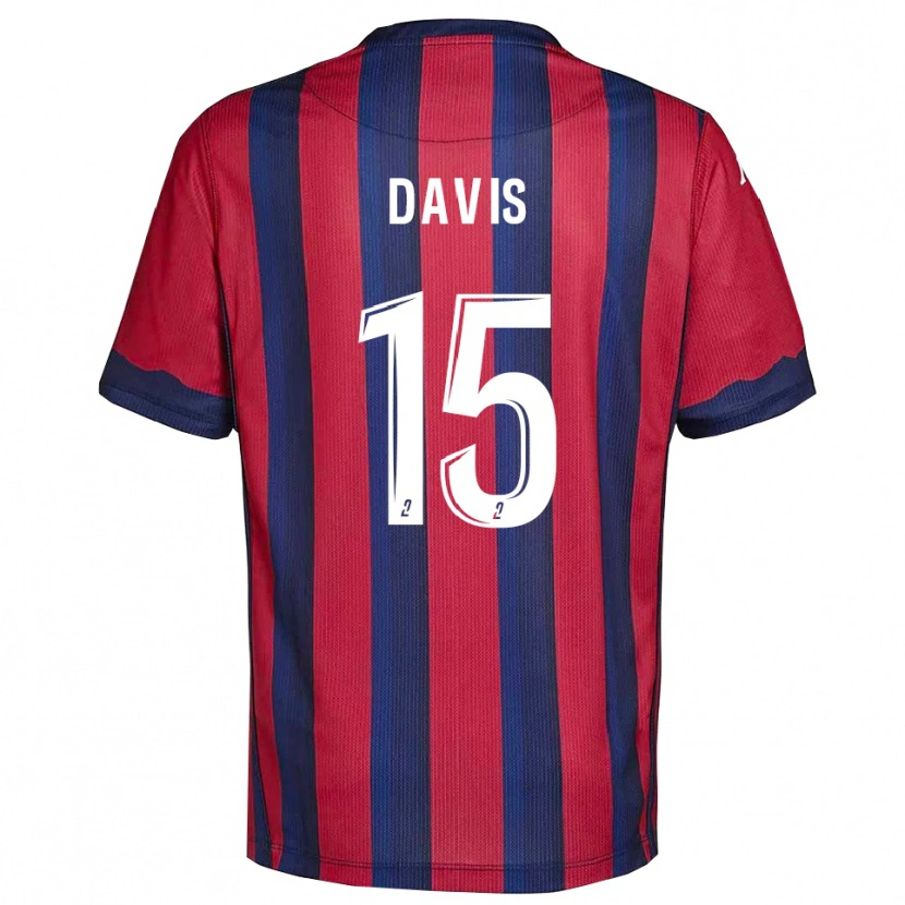 Danxen Hombre Camiseta Matthew Davis #15 Borgoña Azul Marino 1ª Equipación 2025/26 La Camisa