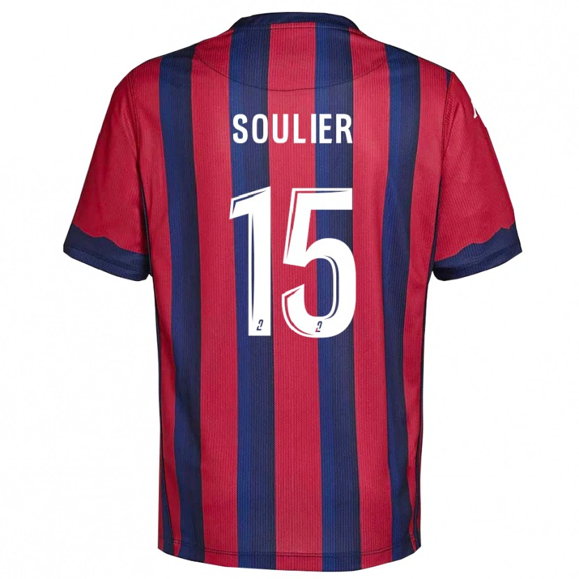 Danxen Hombre Camiseta Claire Soulier #15 Borgoña Azul Marino 1ª Equipación 2025/26 La Camisa