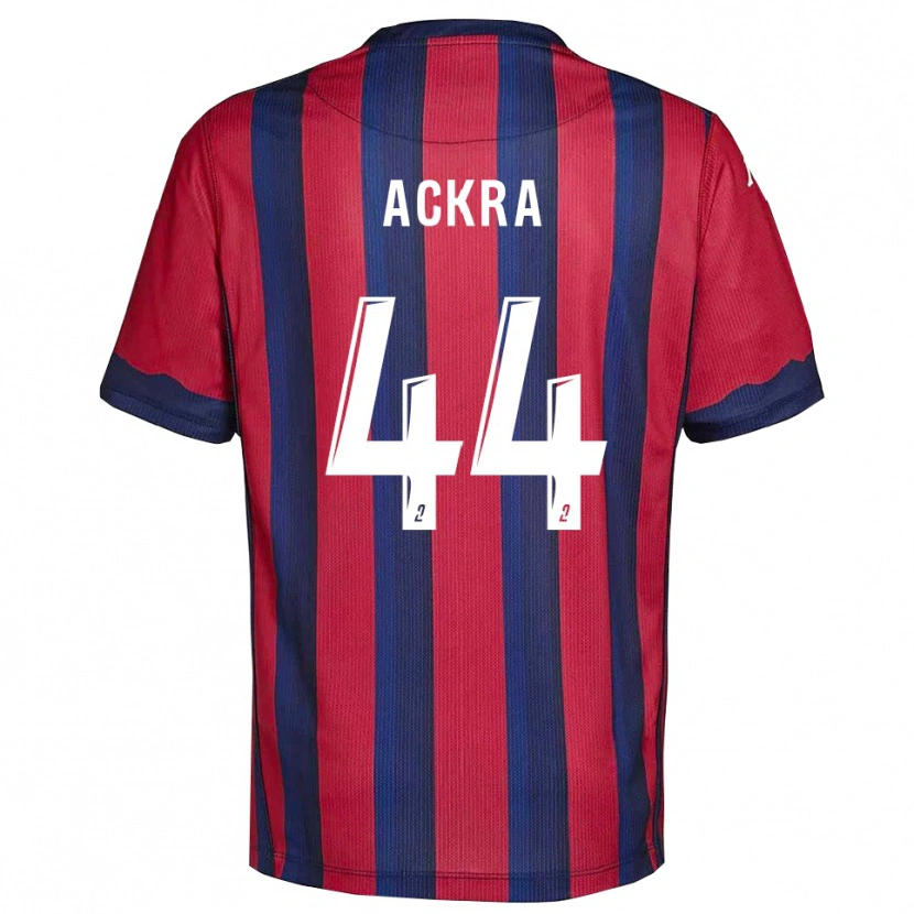 Danxen Hombre Camiseta Allan Ackra #44 Borgoña Azul Marino 1ª Equipación 2025/26 La Camisa