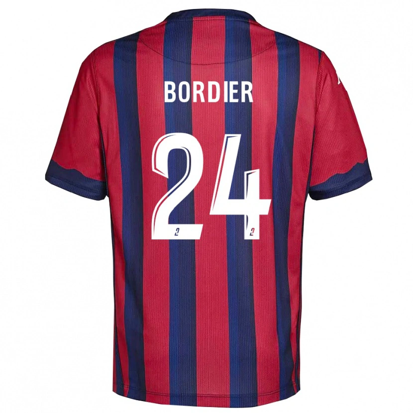 Danxen Hombre Camiseta Emma Bordier #24 Borgoña Azul Marino 1ª Equipación 2025/26 La Camisa