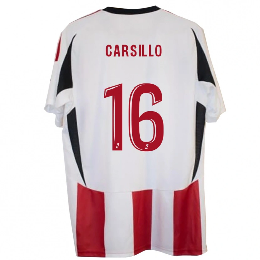 Danxen Hombre Camiseta Pierre-François Carsillo #16 Rojo Azul 1ª Equipación 2025/26 La Camisa