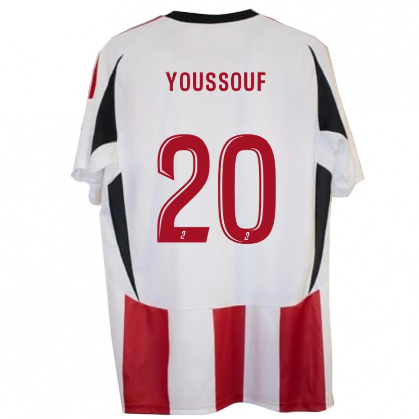 Danxen Hombre Camiseta Mohamed Youssouf #20 Rojo Azul 1ª Equipación 2025/26 La Camisa
