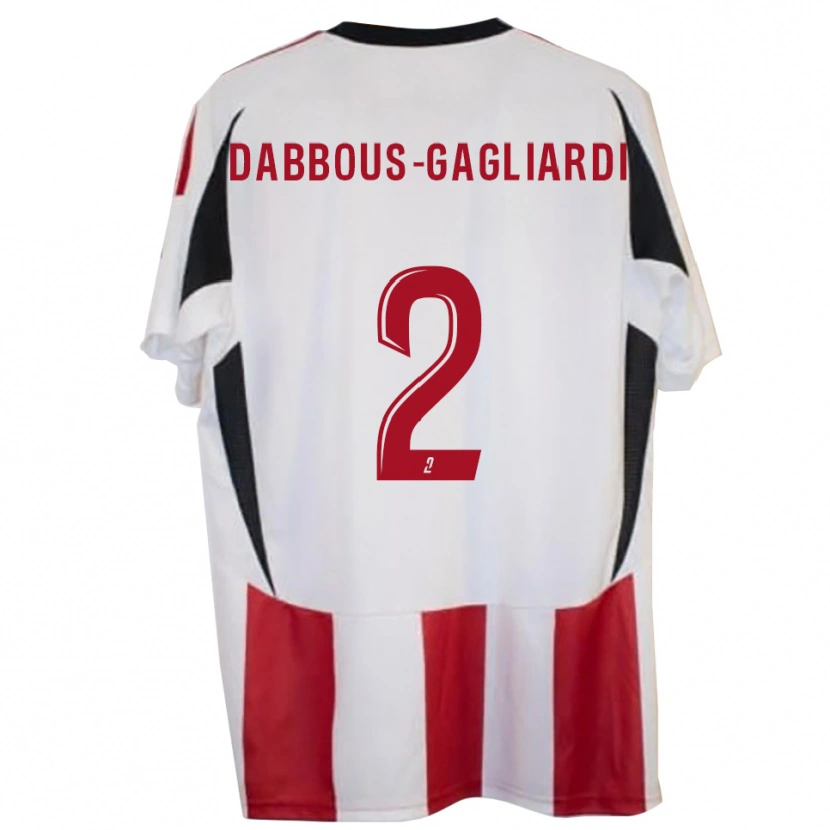 Danxen Hombre Camiseta Yanis Dabbous-Gagliardi #2 Rojo Azul 1ª Equipación 2025/26 La Camisa