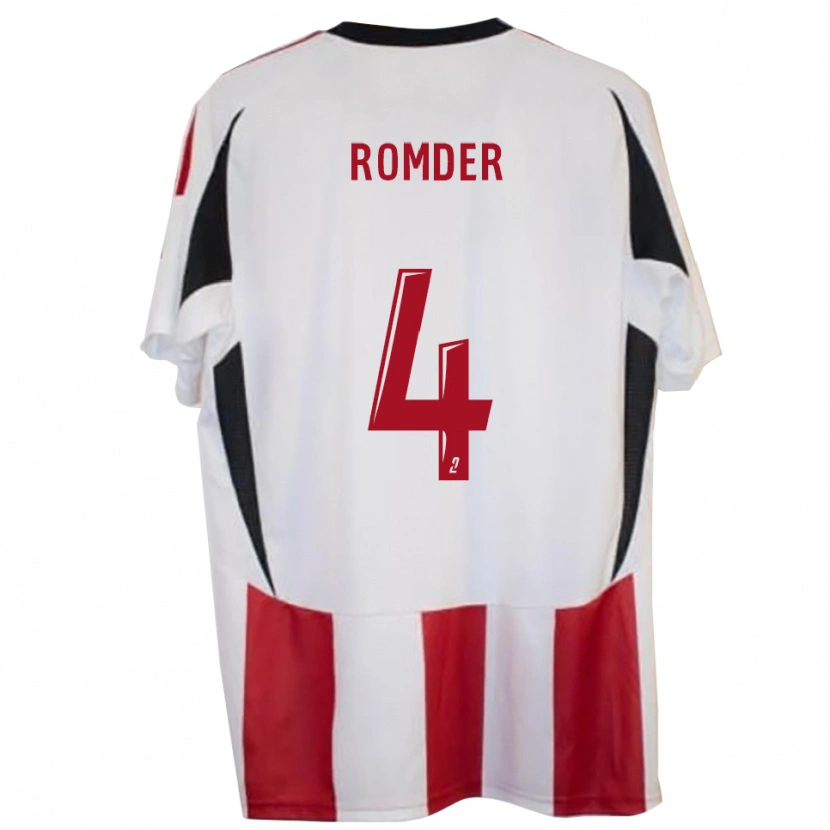 Danxen Hombre Camiseta Mathis Romder #4 Rojo Azul 1ª Equipación 2025/26 La Camisa