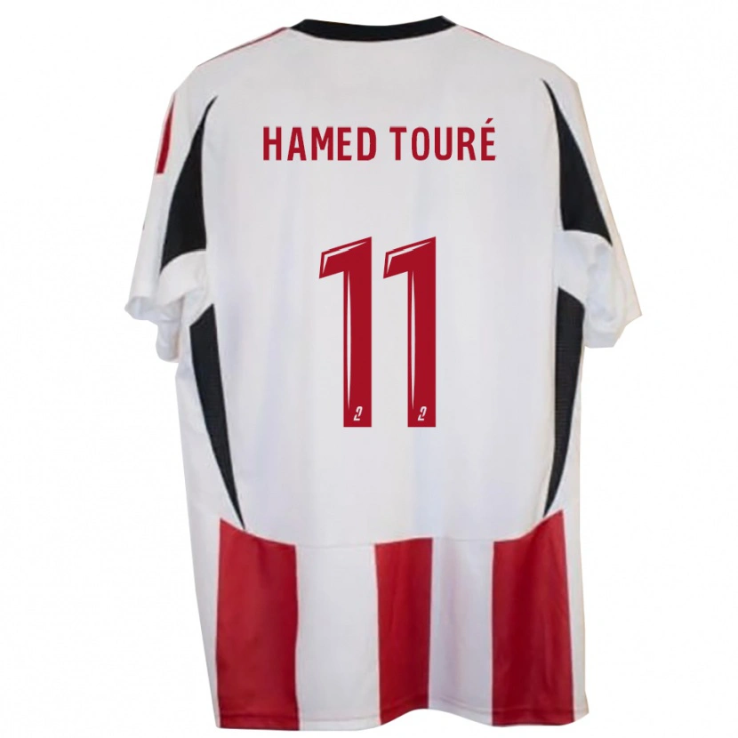 Danxen Hombre Camiseta Ben Hamed Touré #11 Rojo Azul 1ª Equipación 2025/26 La Camisa