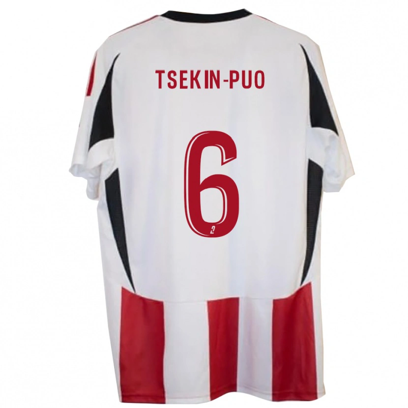 Danxen Hombre Camiseta Lenny Tsekin-Puo #6 Rojo Azul 1ª Equipación 2025/26 La Camisa