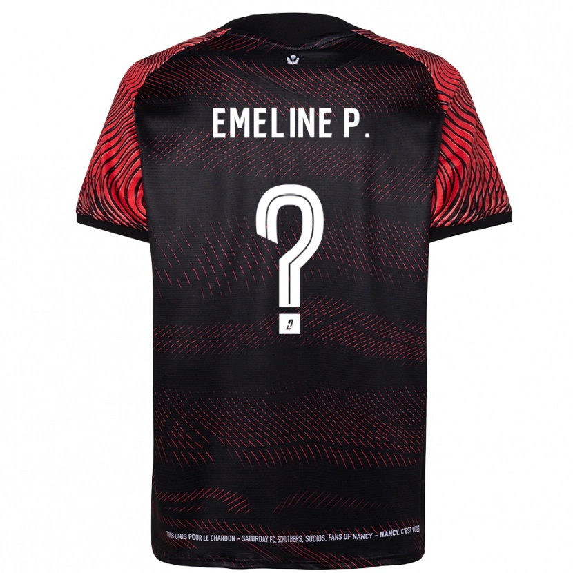 Danxen Hombre Camiseta Emeline Poirel #0 Blanco Rojo 1ª Equipación 2025/26 La Camisa