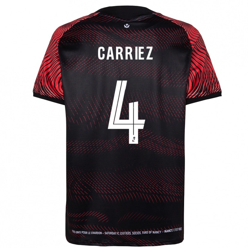 Danxen Hombre Camiseta Sasha Carriez #4 Blanco Rojo 1ª Equipación 2025/26 La Camisa