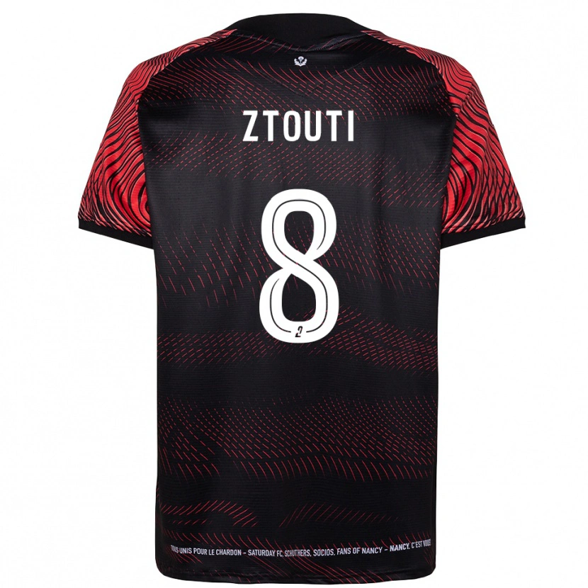 Danxen Hombre Camiseta Zakaria Ztouti #8 Blanco Rojo 1ª Equipación 2025/26 La Camisa