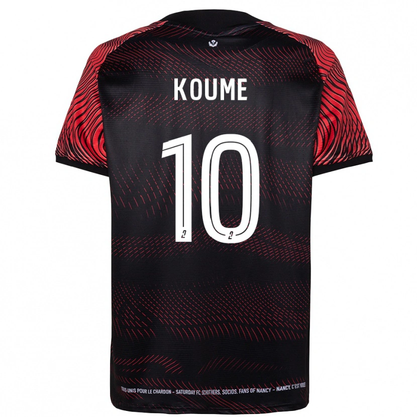 Danxen Hombre Camiseta Mamoudou Koume #10 Blanco Rojo 1ª Equipación 2025/26 La Camisa