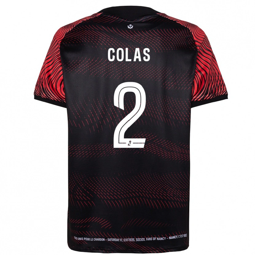 Danxen Hombre Camiseta Arsenne Colas #2 Blanco Rojo 1ª Equipación 2025/26 La Camisa