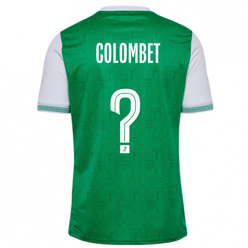 Danxen Hombre Camiseta Alexis Colombet #0 Verde Blanco 1ª Equipación 2025/26 La Camisa