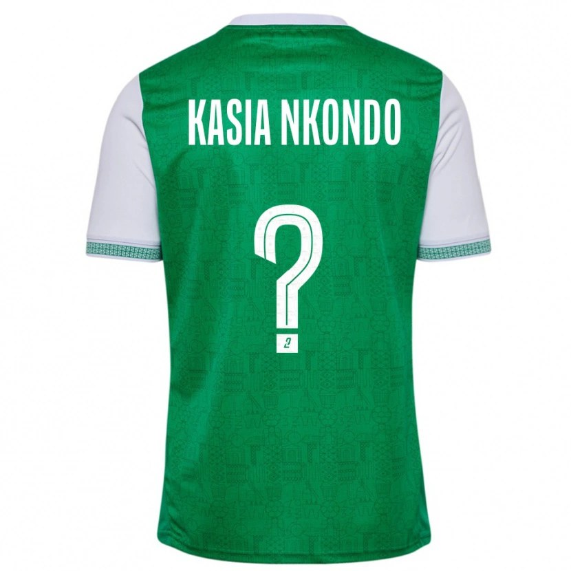 Danxen Hombre Camiseta Nathan Kasia Nkondo #0 Verde Blanco 1ª Equipación 2025/26 La Camisa