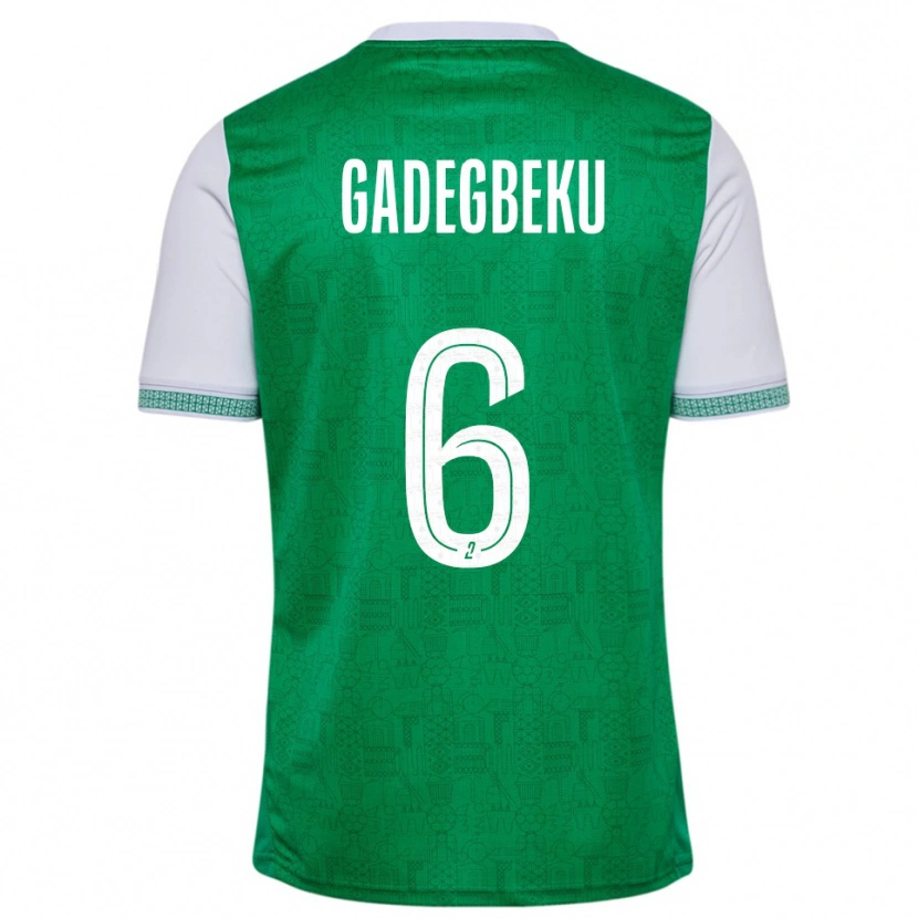 Danxen Hombre Camiseta Luan Gadegbeku #6 Verde Blanco 1ª Equipación 2025/26 La Camisa
