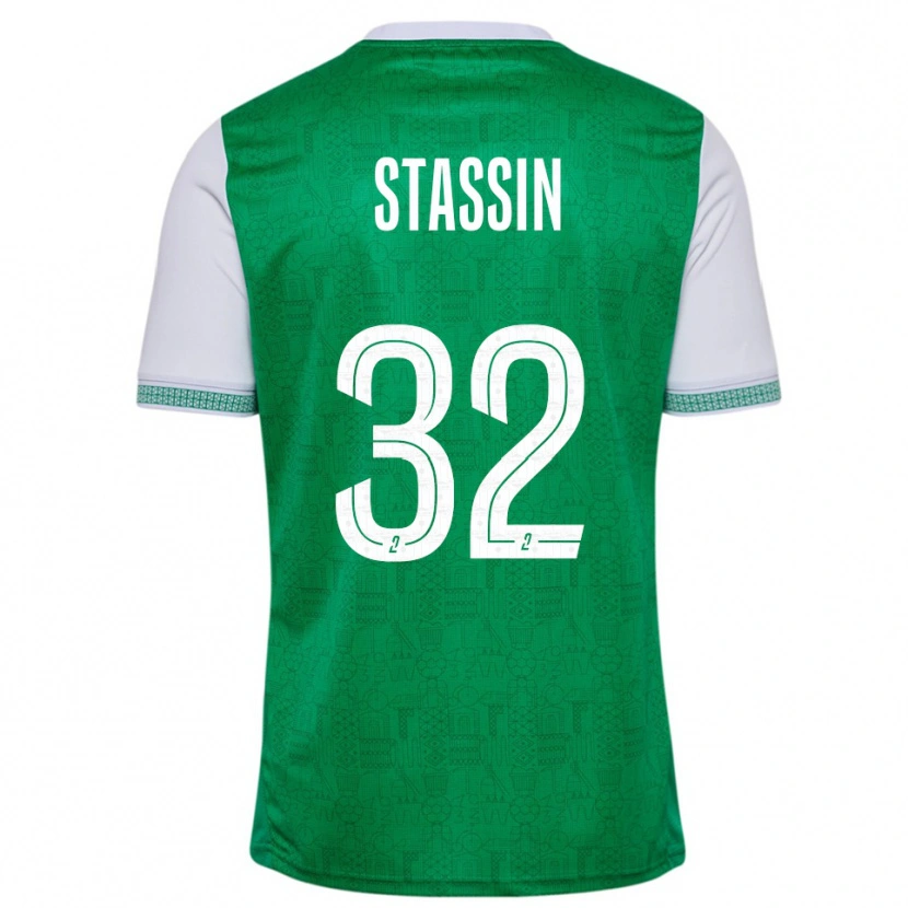 Danxen Hombre Camiseta Lucas Stassin #32 Verde Blanco 1ª Equipación 2025/26 La Camisa