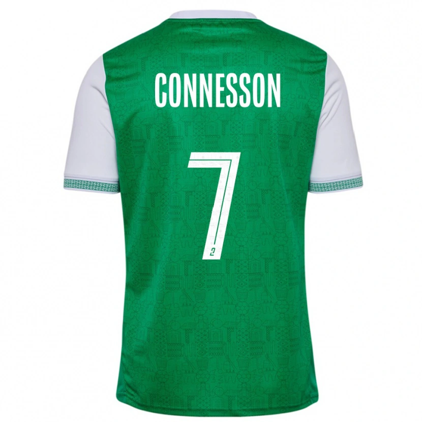 Danxen Hombre Camiseta Adèle Connesson #7 Verde Blanco 1ª Equipación 2025/26 La Camisa