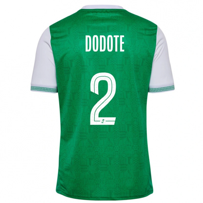 Danxen Hombre Camiseta Axel Dodote #2 Verde Blanco 1ª Equipación 2025/26 La Camisa