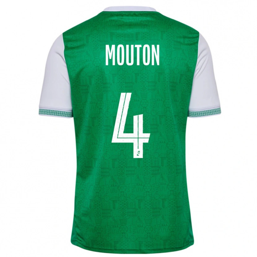 Danxen Hombre Camiseta Nathan Mouton #4 Verde Blanco 1ª Equipación 2025/26 La Camisa