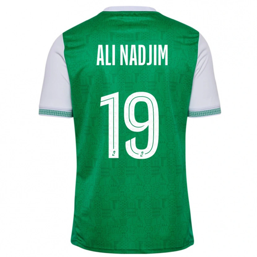 Danxen Hombre Camiseta Nadjma Ali Nadjim #19 Verde Blanco 1ª Equipación 2025/26 La Camisa