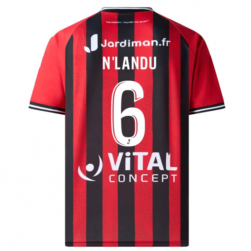 Danxen Hombre Camiseta Darly N'landu #6 Rojo Negro 1ª Equipación 2025/26 La Camisa