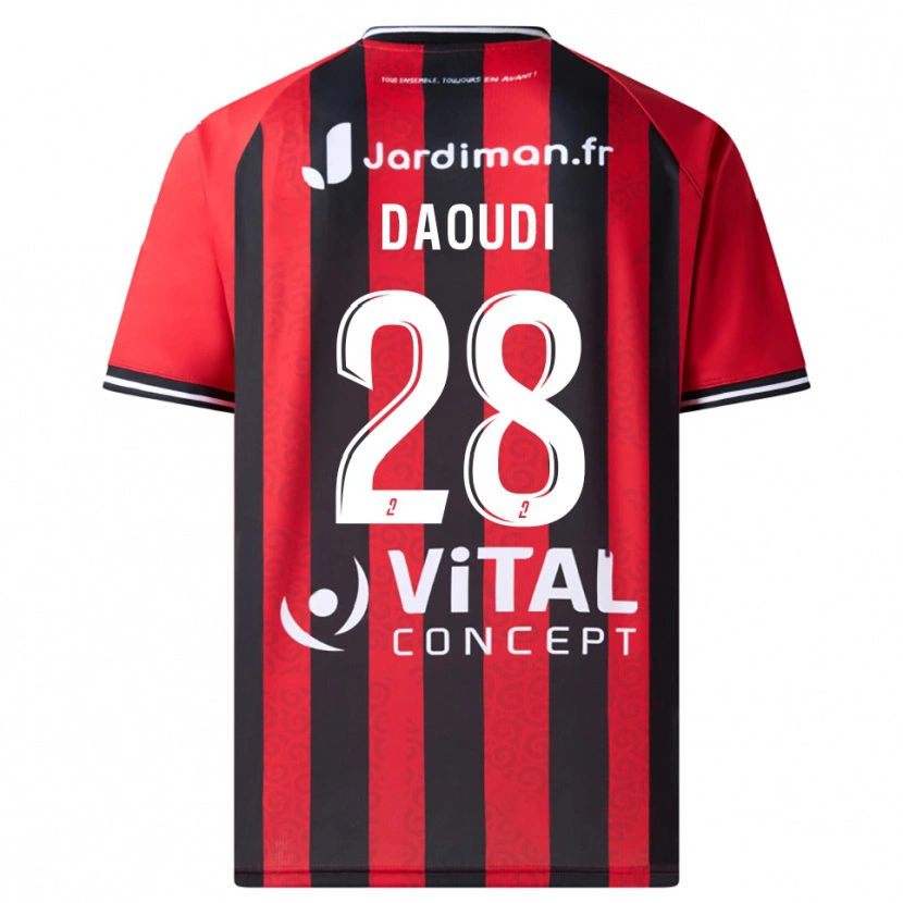 Danxen Hombre Camiseta Sana Daoudi #28 Rojo Negro 1ª Equipación 2025/26 La Camisa