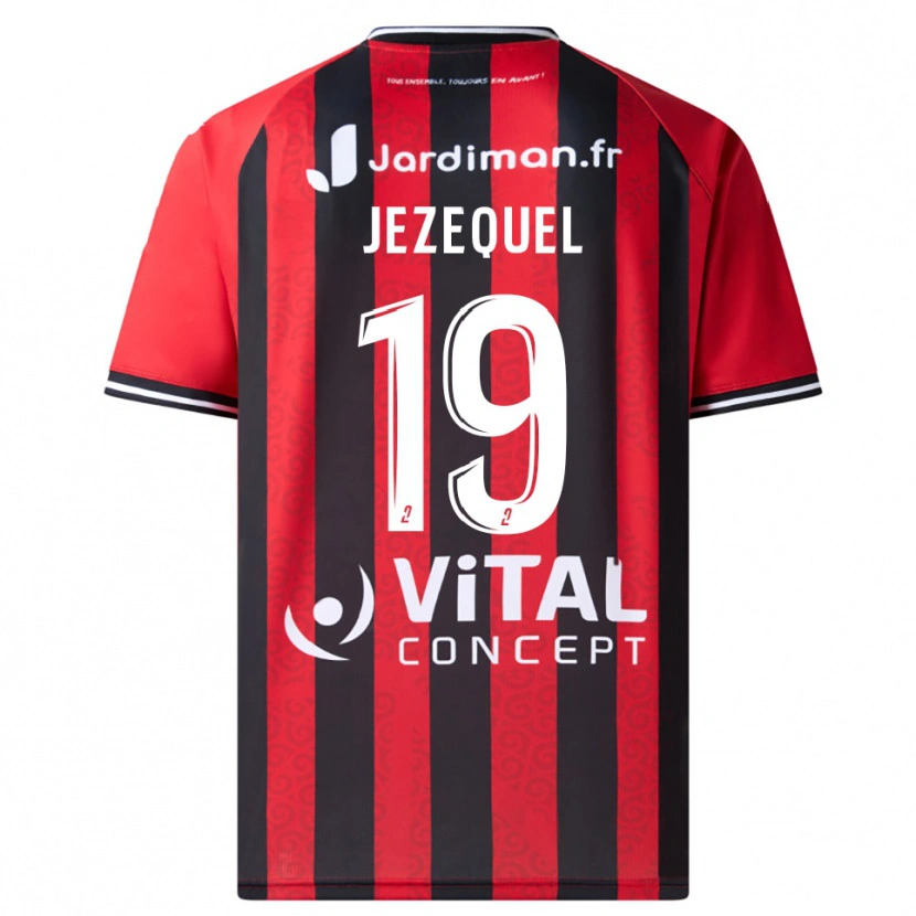 Danxen Hombre Camiseta Emmy Jezequel #19 Rojo Negro 1ª Equipación 2025/26 La Camisa