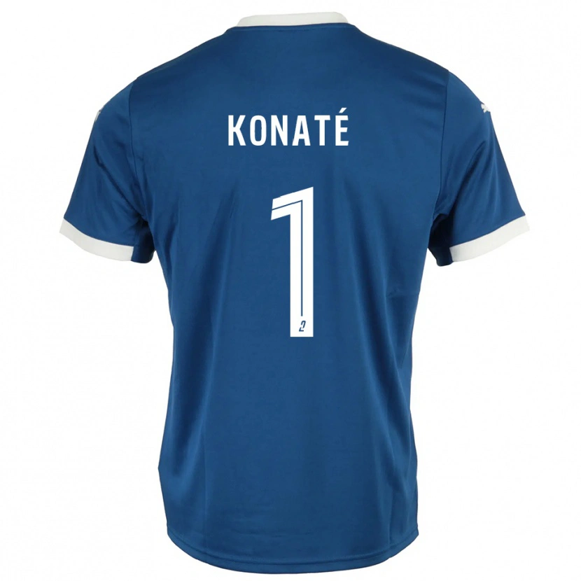 Danxen Hombre Camiseta Hillel Konaté #1 Azul Blanco 1ª Equipación 2025/26 La Camisa